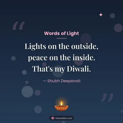 Words of Light – Quotes & Status Diwali wish in English