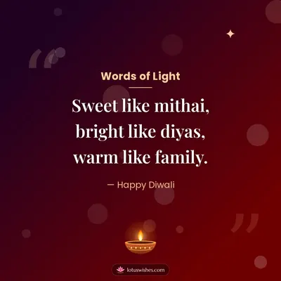 Words of Light – Quotes & Status Diwali wishes image in English (square)