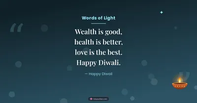 Words of Light – Quotes & Status Diwali wishes image in English (landscape)