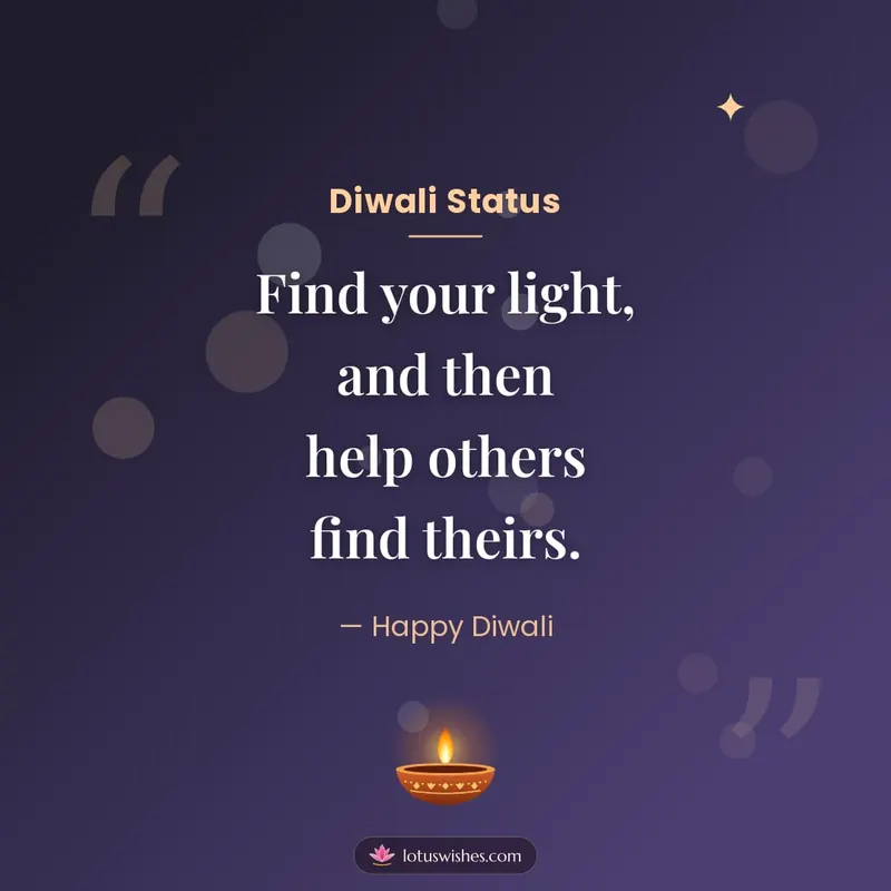 Diwali Status – Quotes & Status Diwali wishes image in English (square)