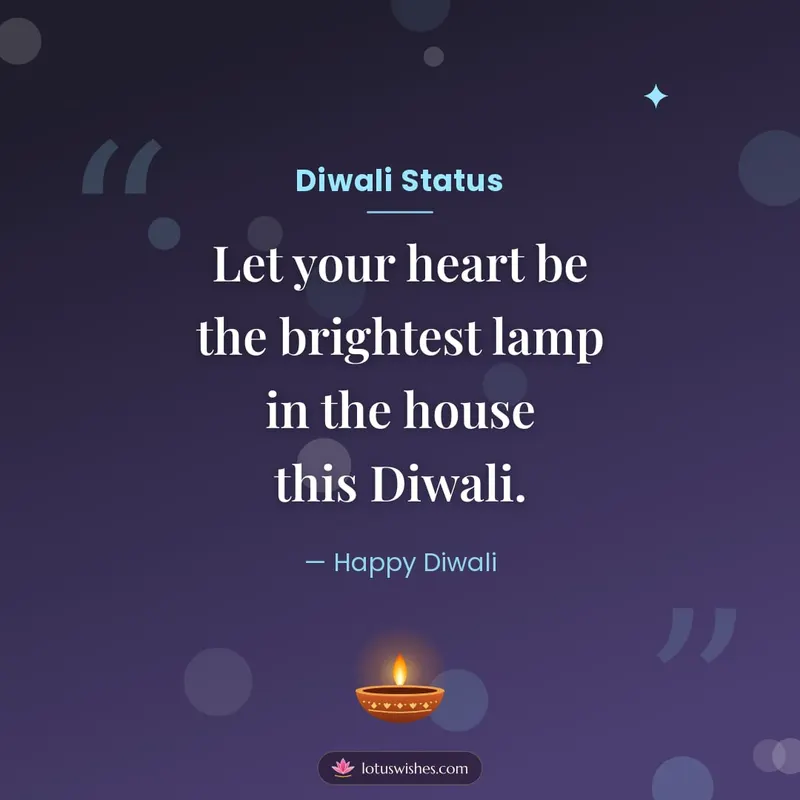 Diwali Status – Quotes & Status Diwali wishes image in English (square)