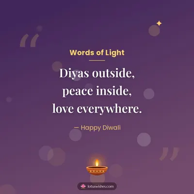 Words of Light – Quotes & Status Diwali wish in English