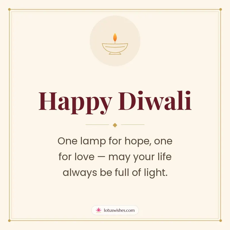 Happy Diwali – Simple & Elegant Diwali wishes image in English (square)