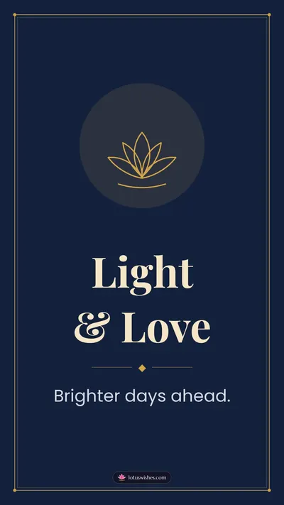 Light & Love – Simple & Elegant Diwali wishes image in English (story)