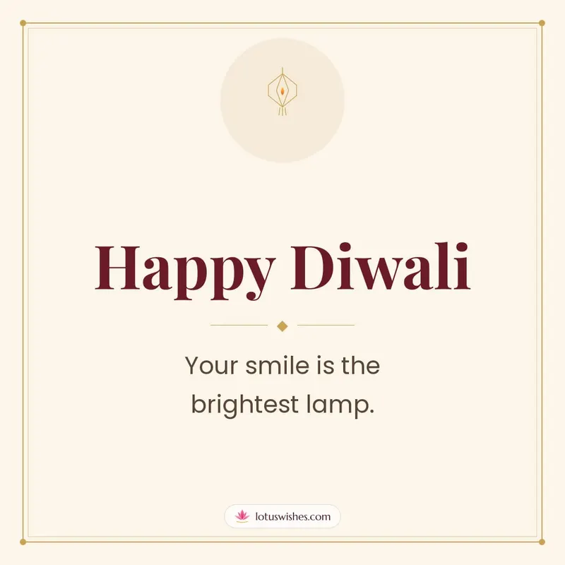 Happy Diwali – Simple & Elegant Diwali wishes image in English (square)