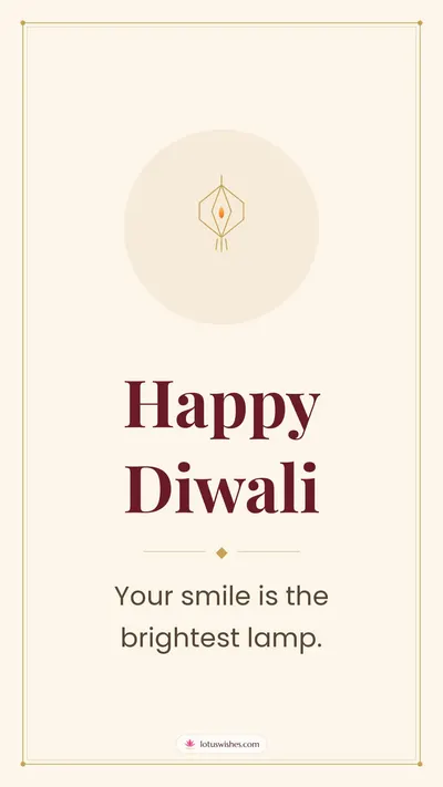 Happy Diwali – Simple & Elegant Diwali wishes image in English (story)