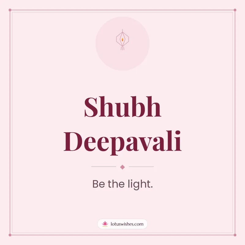 Shubh Deepavali – Simple & Elegant Diwali wishes image in English (square)