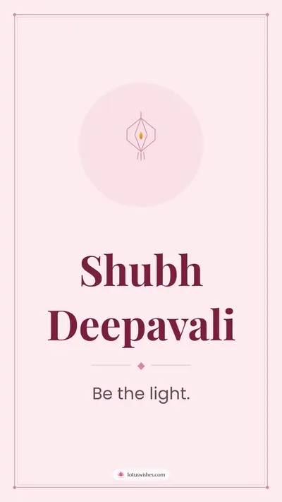 Shubh Deepavali – Simple & Elegant Diwali wishes image in English (story)