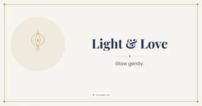 Light & Love – Simple & Elegant Diwali wishes image in English (landscape)