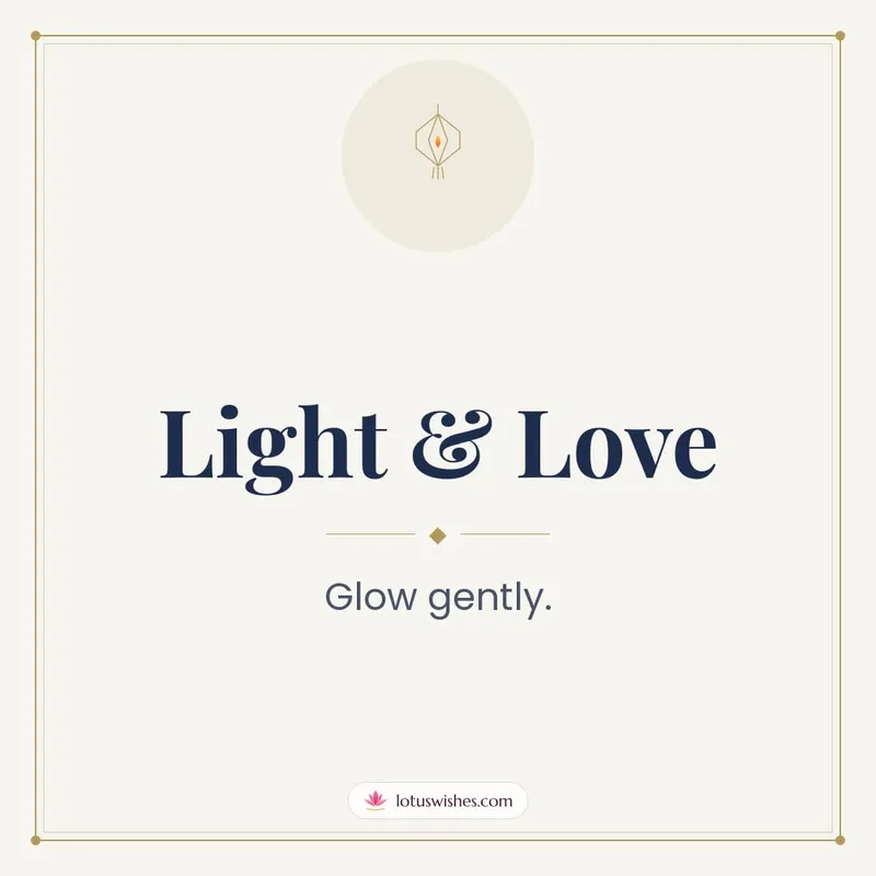 Light & Love – Simple & Elegant Diwali wishes image in English (square)