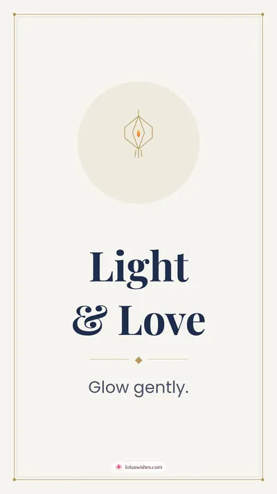 Light & Love – Simple & Elegant Diwali wishes image in English (story)