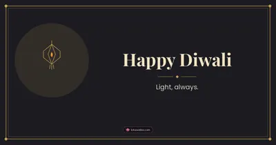 Happy Diwali – Simple & Elegant Diwali wishes image in English (landscape)