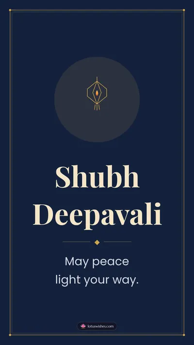Shubh Deepavali – Simple & Elegant Diwali wishes image in English (story)