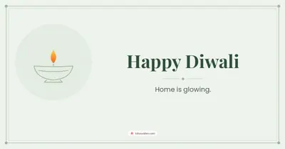 Happy Diwali – Simple & Elegant Diwali wishes image in English (landscape)