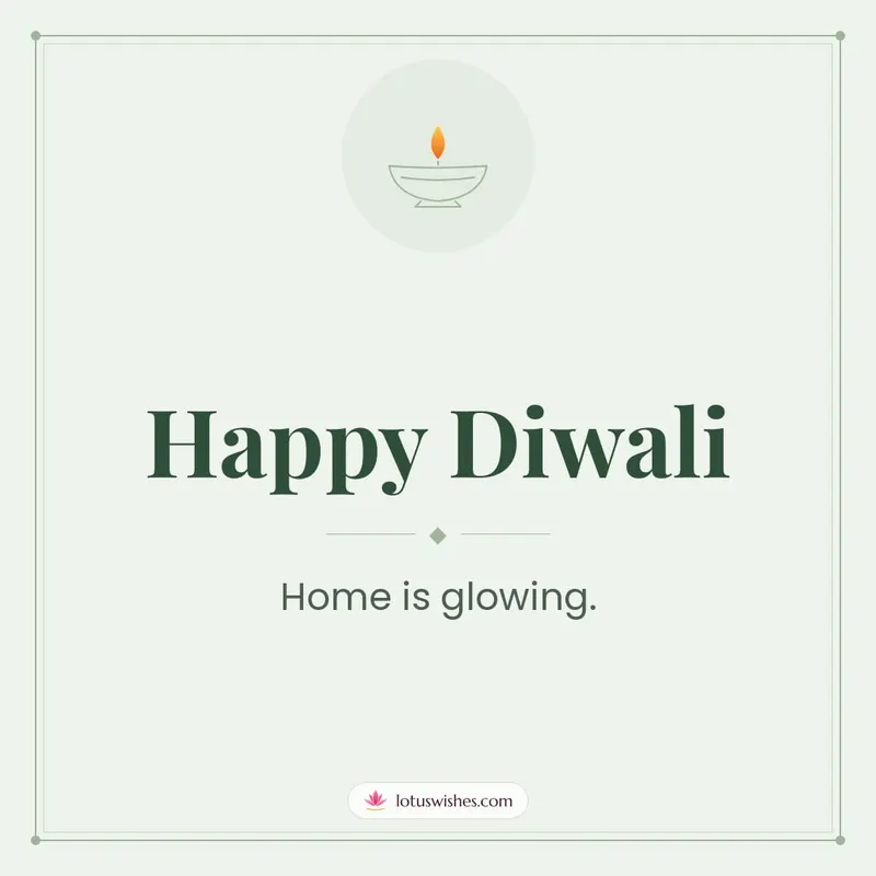 Happy Diwali – Simple & Elegant Diwali wishes image in English (square)