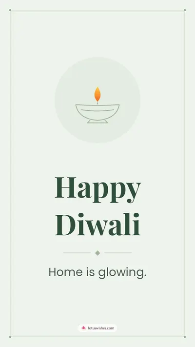 Happy Diwali – Simple & Elegant Diwali wishes image in English (story)