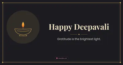 Happy Deepavali – Simple & Elegant Diwali wishes image in English (landscape)