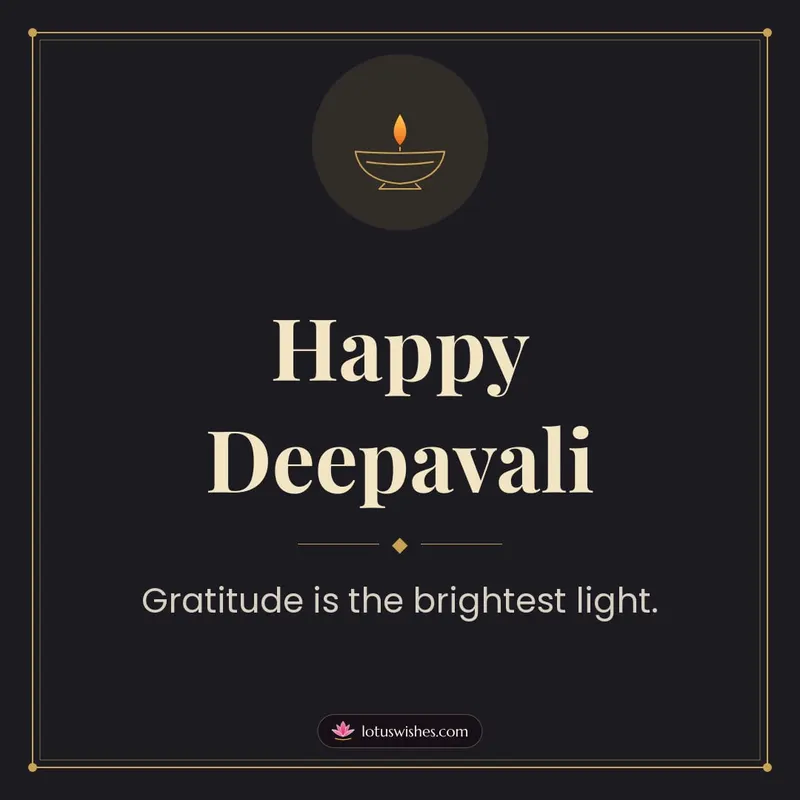 Happy Deepavali – Simple & Elegant Diwali wishes image in English (square)