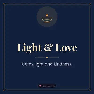 Light & Love – Simple & Elegant Diwali wish in English