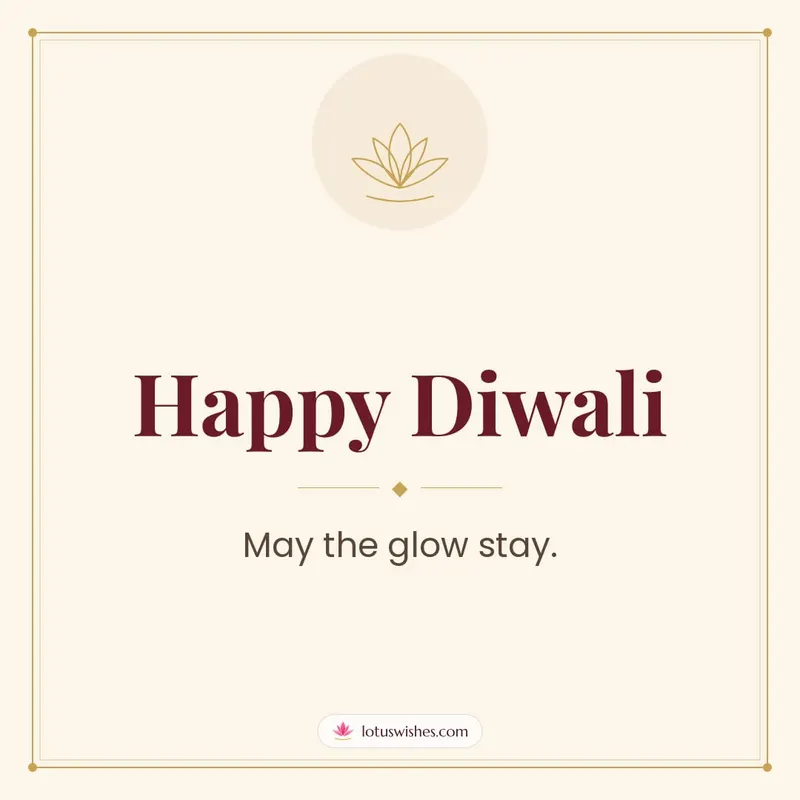 Happy Diwali – Simple & Elegant Diwali wishes image in English (square)
