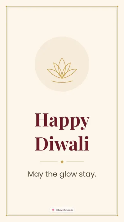 Happy Diwali – Simple & Elegant Diwali wishes image in English (story)