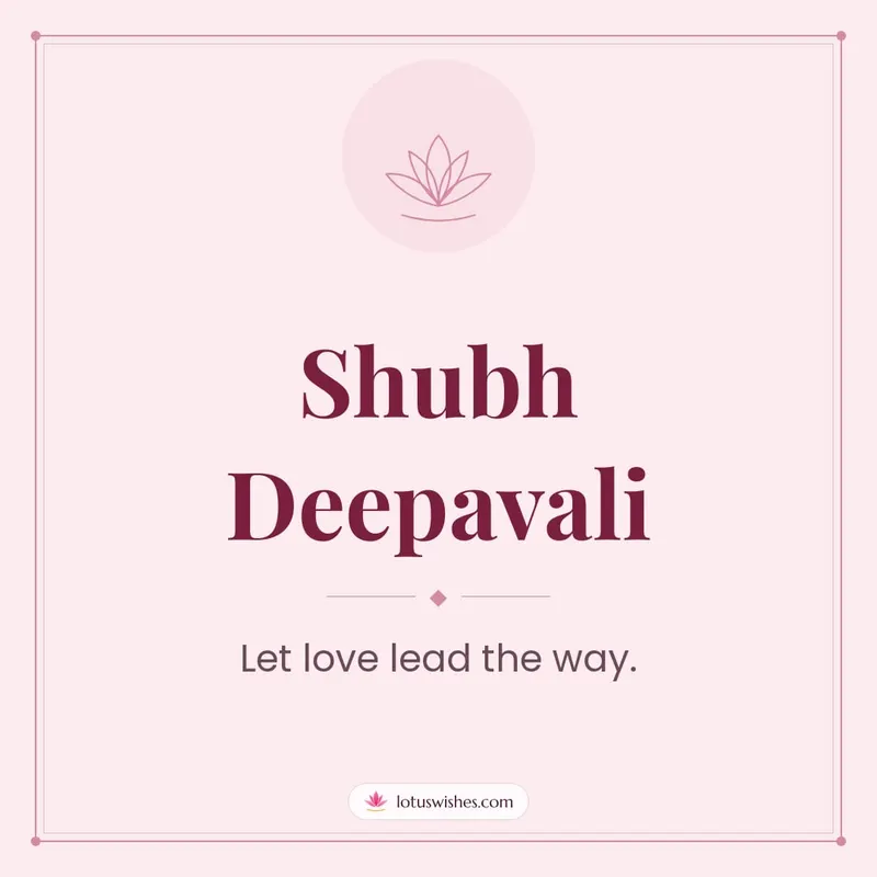 Shubh Deepavali – Simple & Elegant Diwali wishes image in English (square)