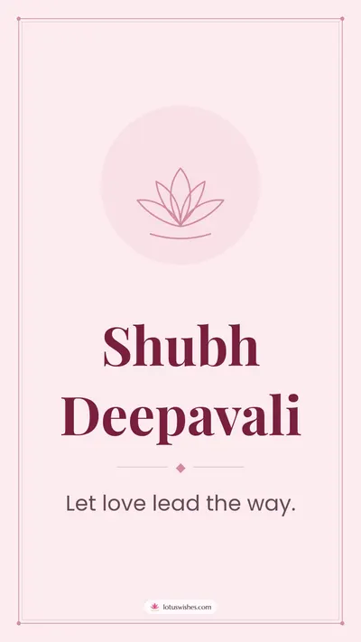 Shubh Deepavali – Simple & Elegant Diwali wishes image in English (story)