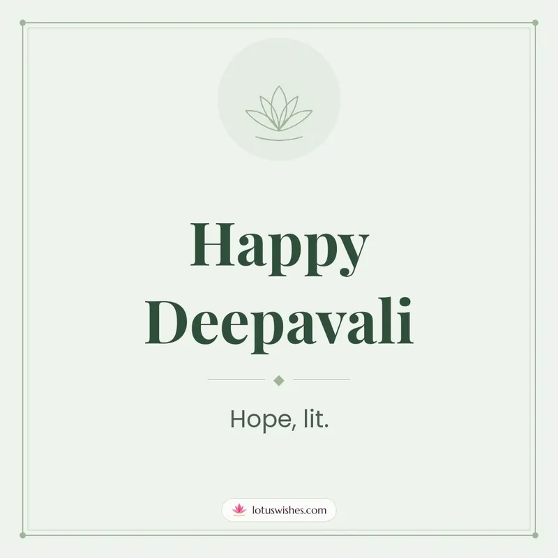 Happy Deepavali – Simple & Elegant Diwali wishes image in English (square)