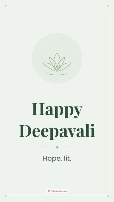 Happy Deepavali – Simple & Elegant Diwali wishes image in English (story)