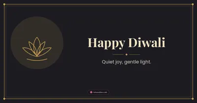 Happy Diwali – Simple & Elegant Diwali wishes image in English (landscape)