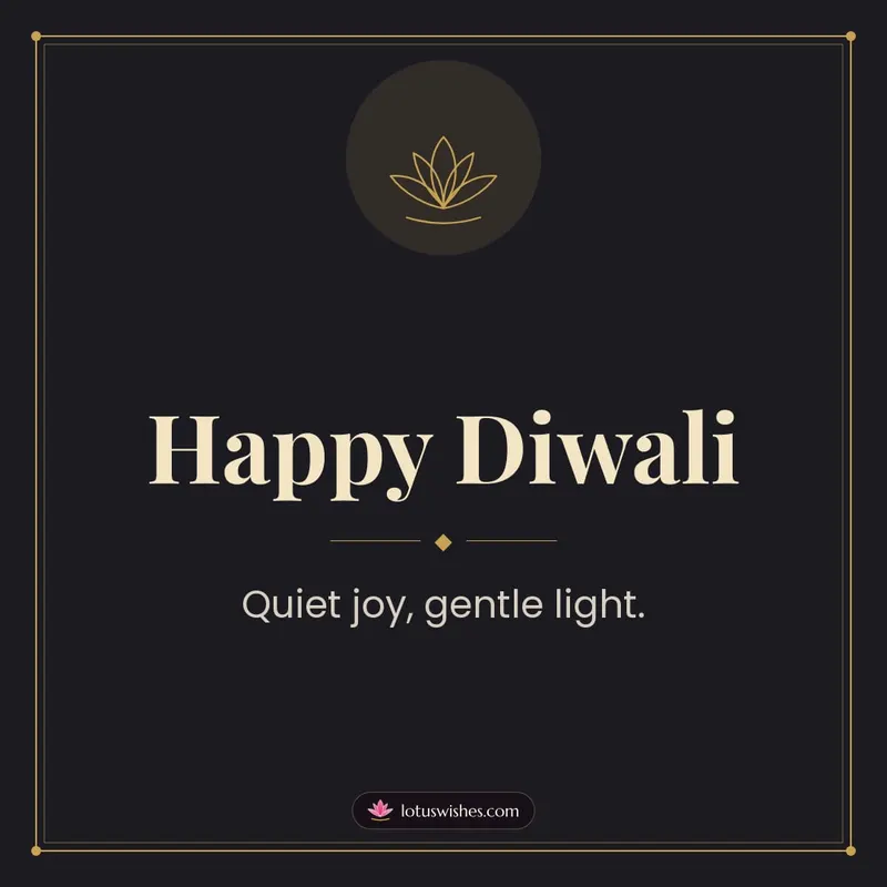Happy Diwali – Simple & Elegant Diwali wishes image in English (square)