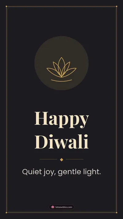 Happy Diwali – Simple & Elegant Diwali wishes image in English (story)