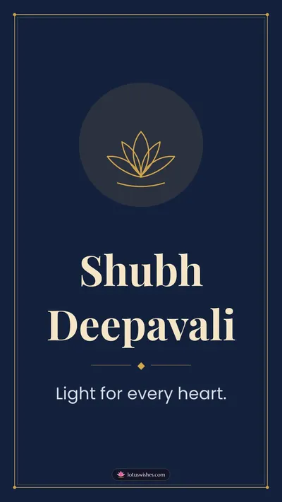 Shubh Deepavali – Simple & Elegant Diwali wishes image in English (story)