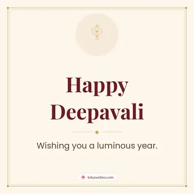 Happy Deepavali – Simple & Elegant Diwali wish in English