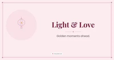 Light & Love – Simple & Elegant Diwali wishes image in English (landscape)