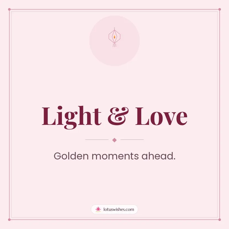 Light & Love – Simple & Elegant Diwali wishes image in English (square)
