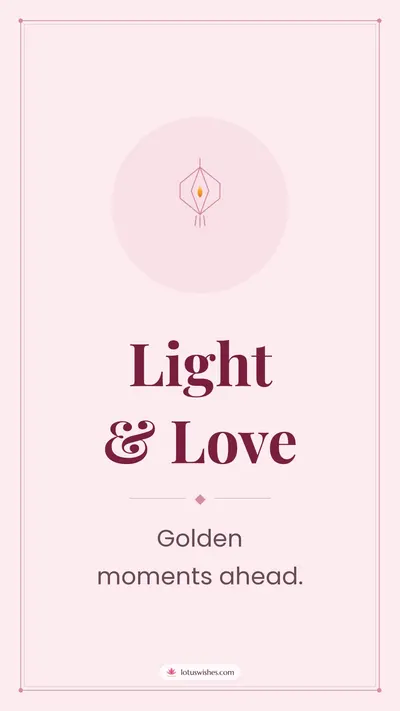 Light & Love – Simple & Elegant Diwali wishes image in English (story)