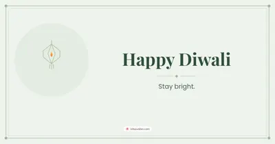 Happy Diwali – Simple & Elegant Diwali wishes image in English (landscape)