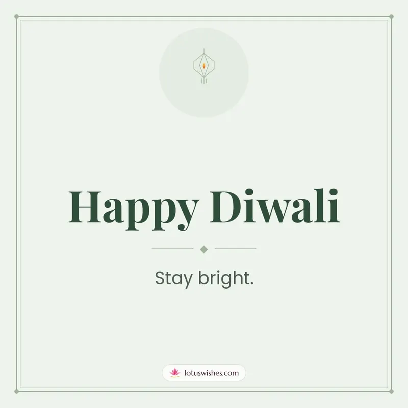 Happy Diwali – Simple & Elegant Diwali wishes image in English (square)