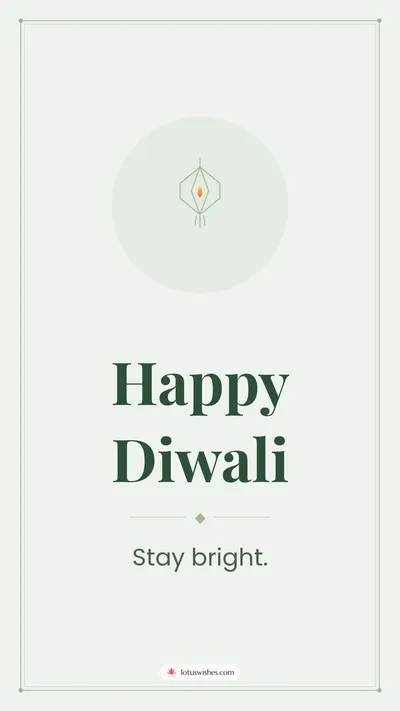 Happy Diwali – Simple & Elegant Diwali wishes image in English (story)