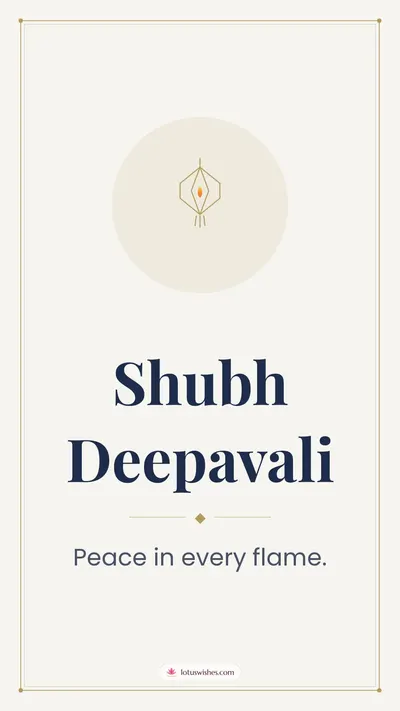 Shubh Deepavali – Simple & Elegant Diwali wishes image in English (story)