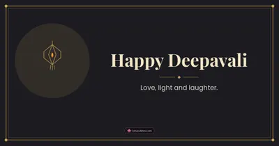 Happy Deepavali – Simple & Elegant Diwali wishes image in English (landscape)