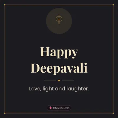 Happy Deepavali – Simple & Elegant Diwali wishes image in English (square)