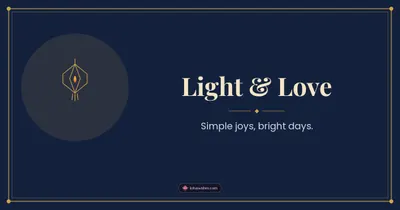 Light & Love – Simple & Elegant Diwali wishes image in English (landscape)