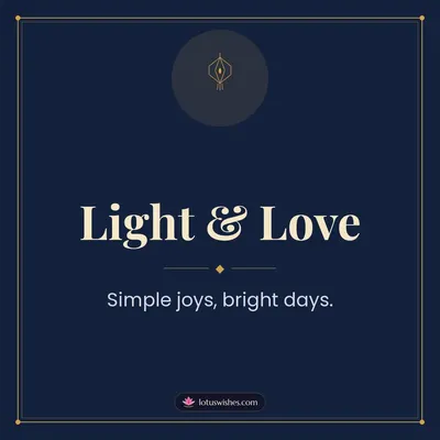 Light & Love – Simple & Elegant Diwali wish in English