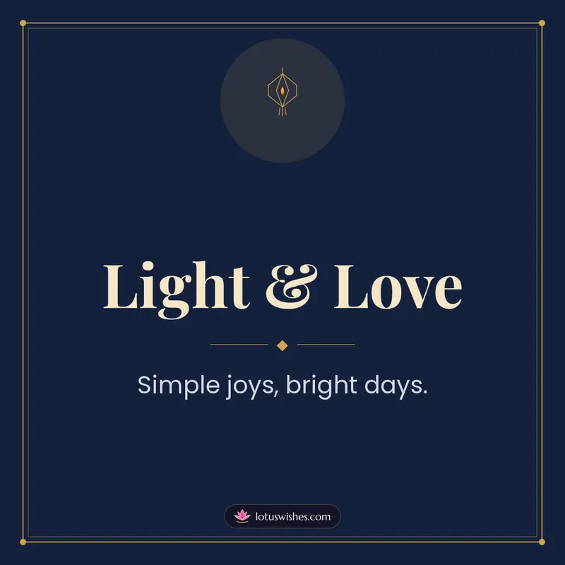 Light & Love – Simple & Elegant Diwali wishes image in English (square)