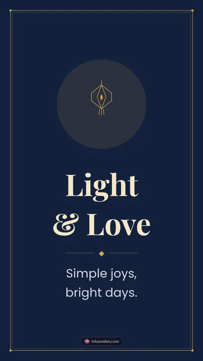 Light & Love – Simple & Elegant Diwali wishes image in English (story)