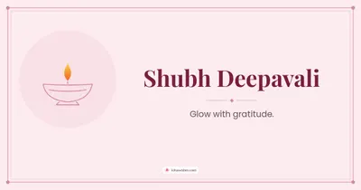 Shubh Deepavali – Simple & Elegant Diwali wishes image in English (landscape)