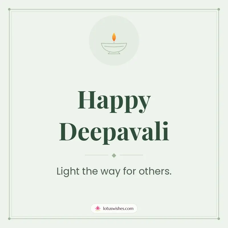 Happy Deepavali – Simple & Elegant Diwali wishes image in English (square)