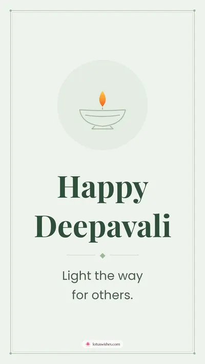 Happy Deepavali – Simple & Elegant Diwali wishes image in English (story)